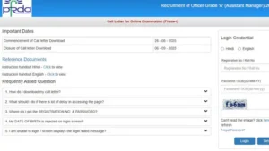 Big Update for Aspirants! PFRDA Grade A Admit Card 2025 Released – Download Now for September 6 Exam at pfrda.org.in