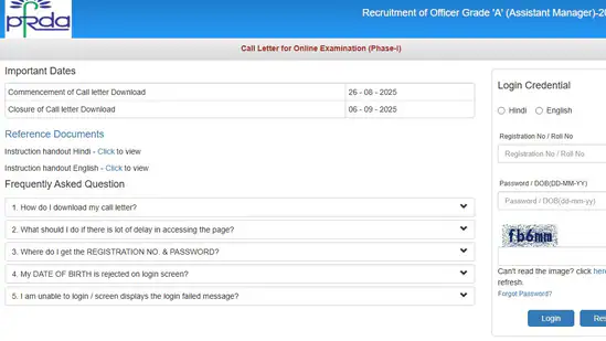 Big Update for Aspirants! PFRDA Grade A Admit Card 2025 Released – Download Now for September 6 Exam at pfrda.org.in